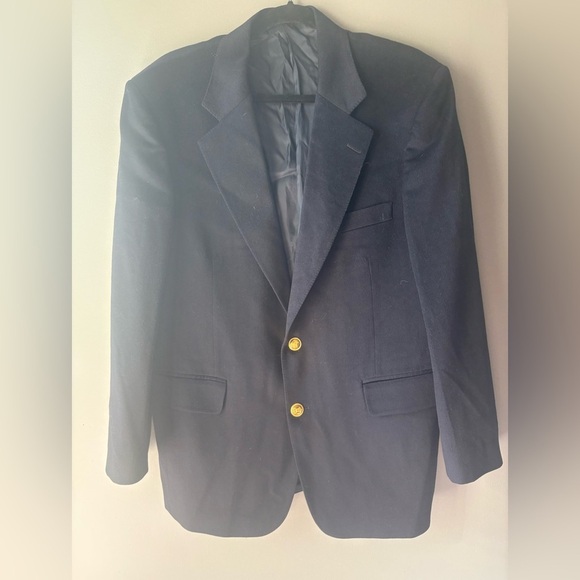 Aquascutum of London, size Large, Classic Black Blazer with Gold Buttons, wool - Picture 2 of 8